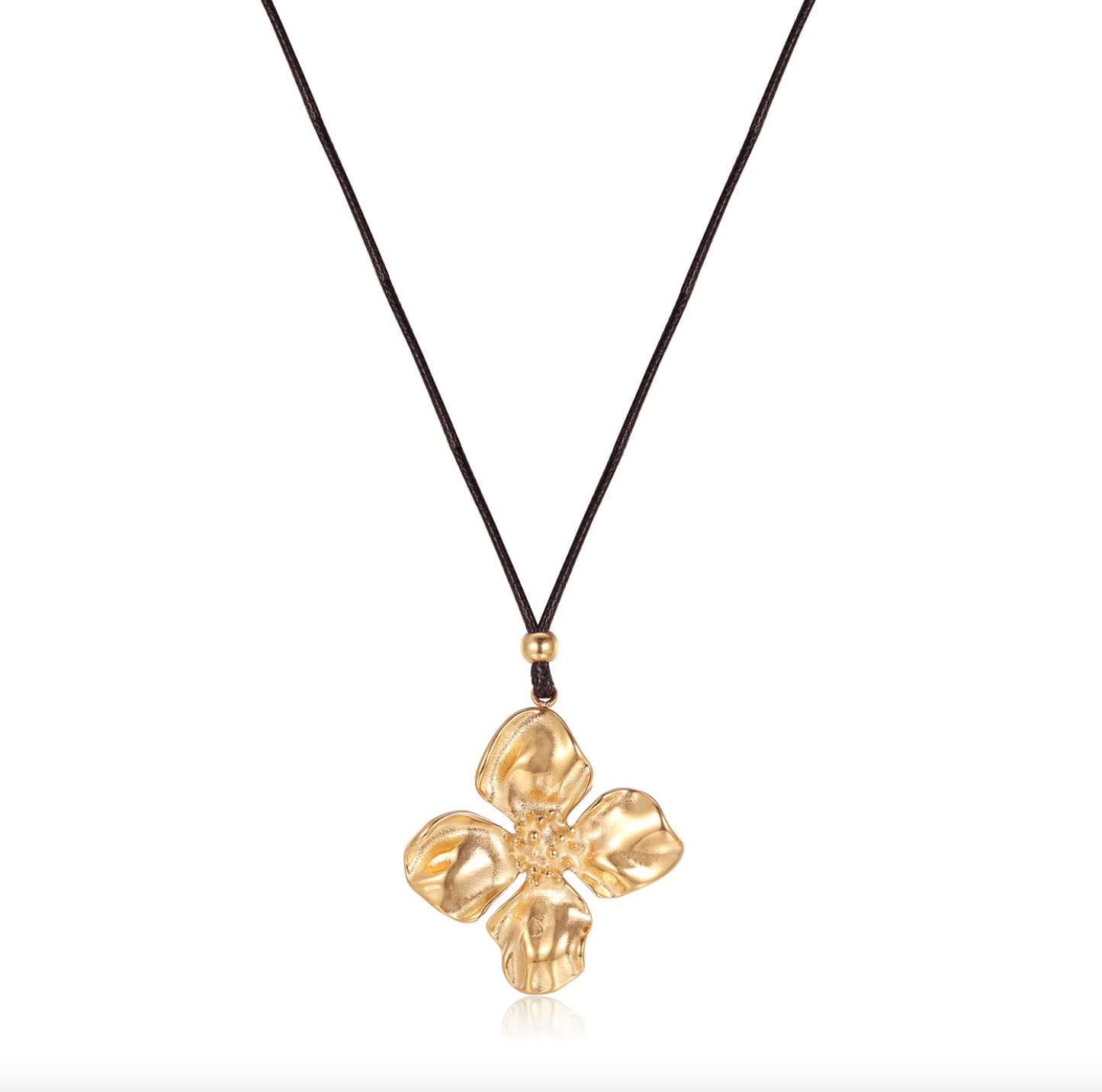 Collier Fleur d’Or en acier inoxydable résistant à l’eau
