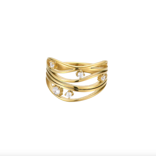 Bague Galaxie Étoilée