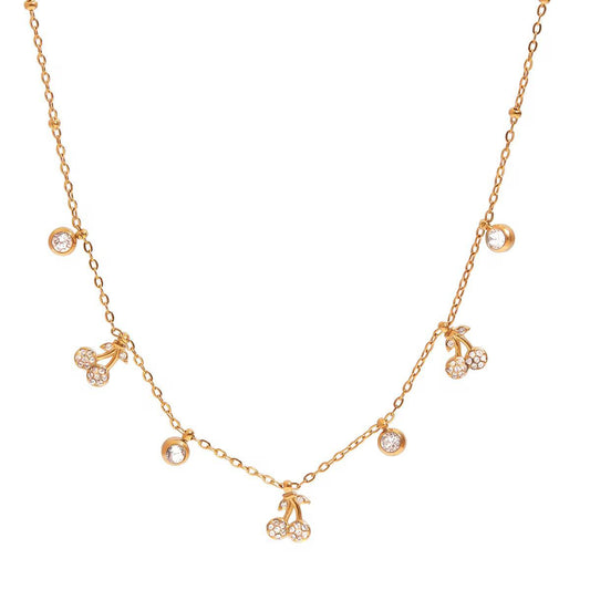 Collier Cerise Doré