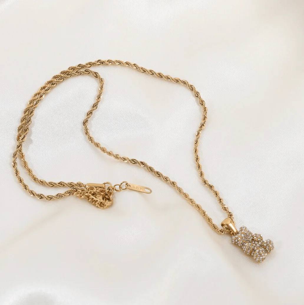 Collier Teddy Bear Brillant